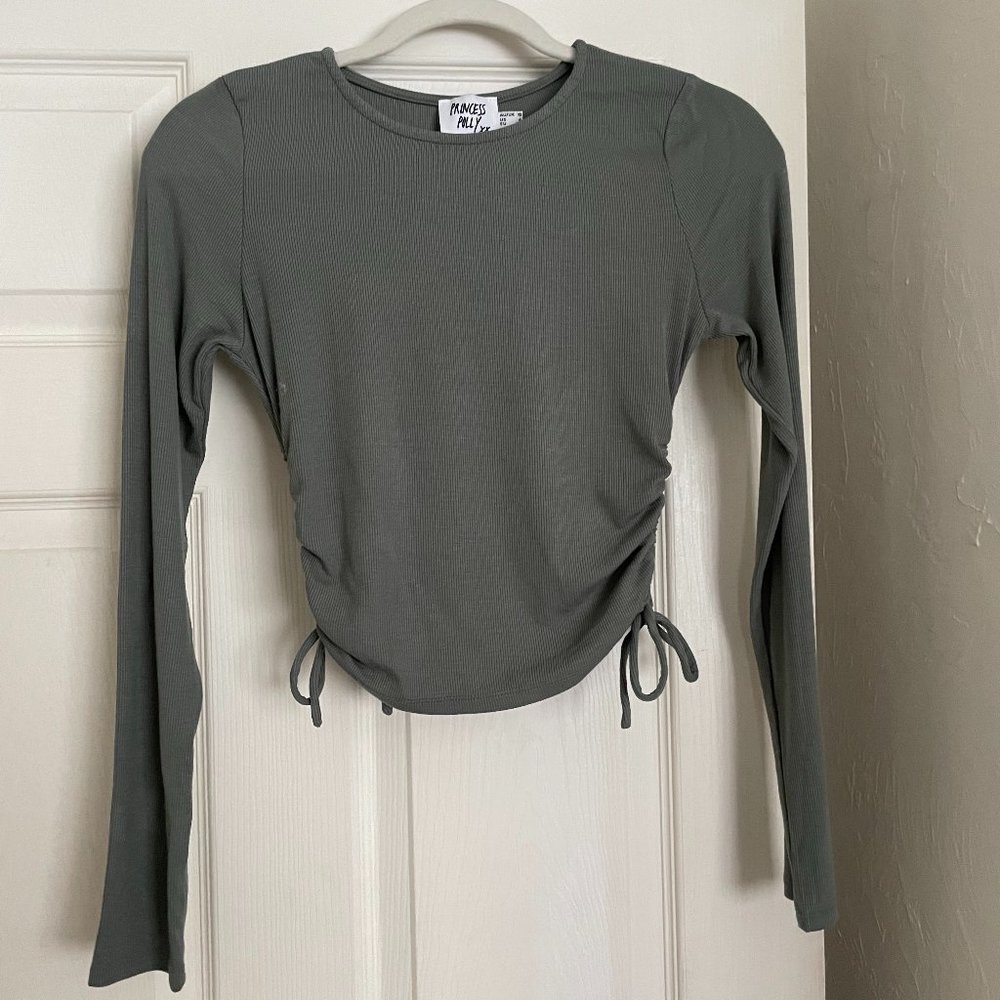 Princess Polly Green Synch-able LS Shirt